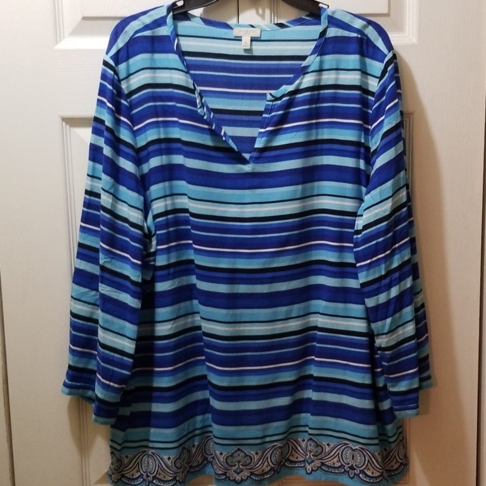 Talbots blue striped top.